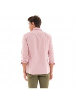 HUGO BOSS SHIRT WITH BUTTON IN THE COLLAR OPEN PINK