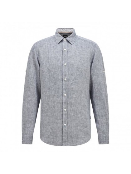 BOSS SHIRT LINEN GREY