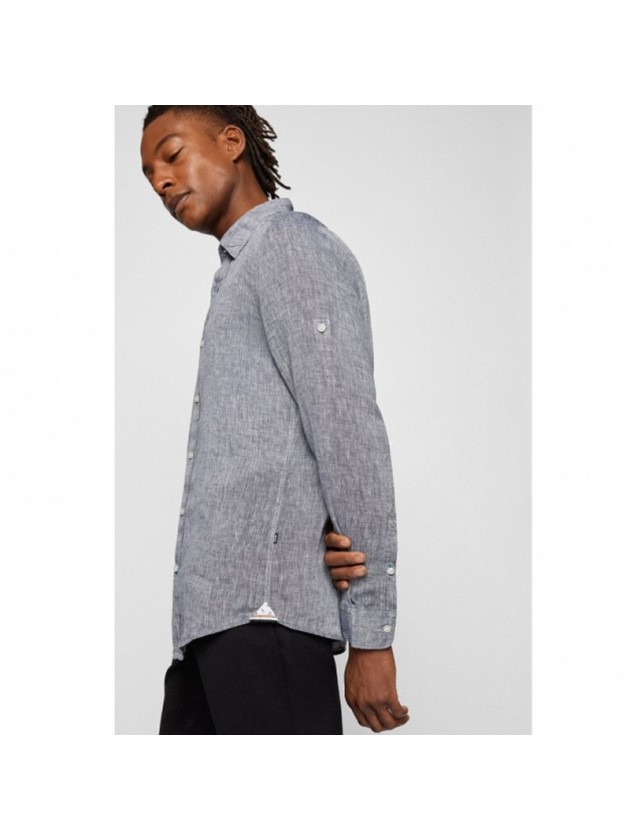 BOSS SHIRT LINEN GREY