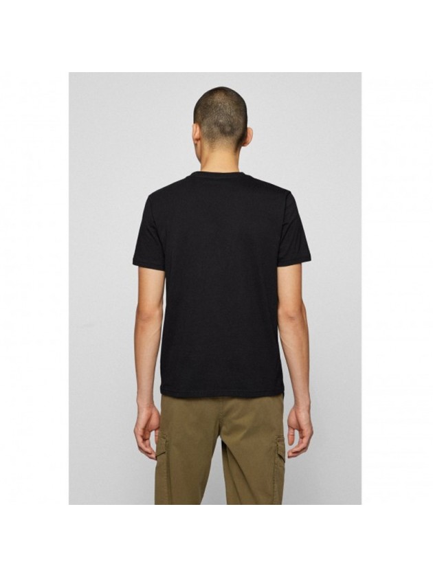 BOSS T-SHIRT ΜΑΥΡΟ ΜΕ ΣΤΑΜΠΑ