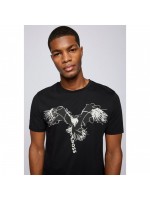 BOSS T-SHIRT ΜΑΥΡΟ ΜΕ ΣΤΑΜΠΑ