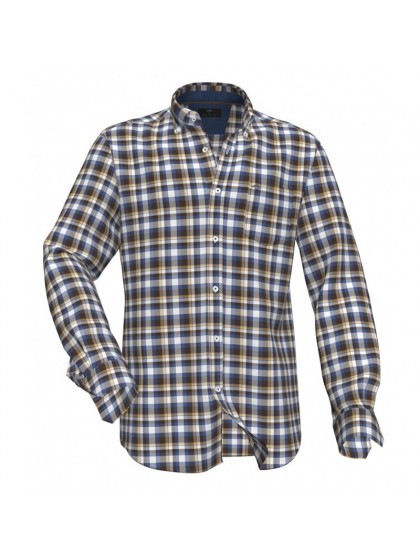 FYNCH HATTON PLAID SHIRT BLUE