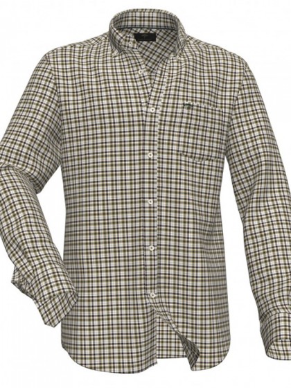 FYNCH HATTON PLAID SHIRT MUSTARD