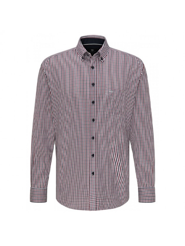 FYNCH HATTON PLAID SHIRT BLUE