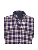 FYNCH HATTON PLAID SHIRT BLUE