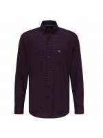 FYNCH HATTON PLAID SHIRT BORDEAUX