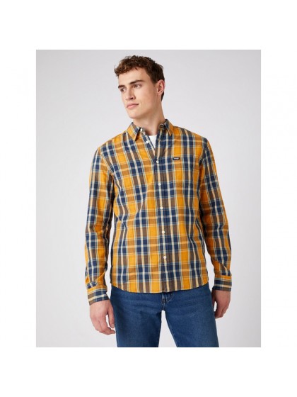 WRANGLER PLAID SHIRT YELLOW