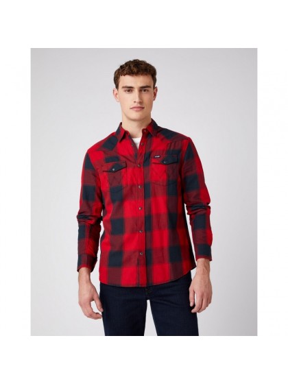 WRANGLER PLAID SHIRT RED