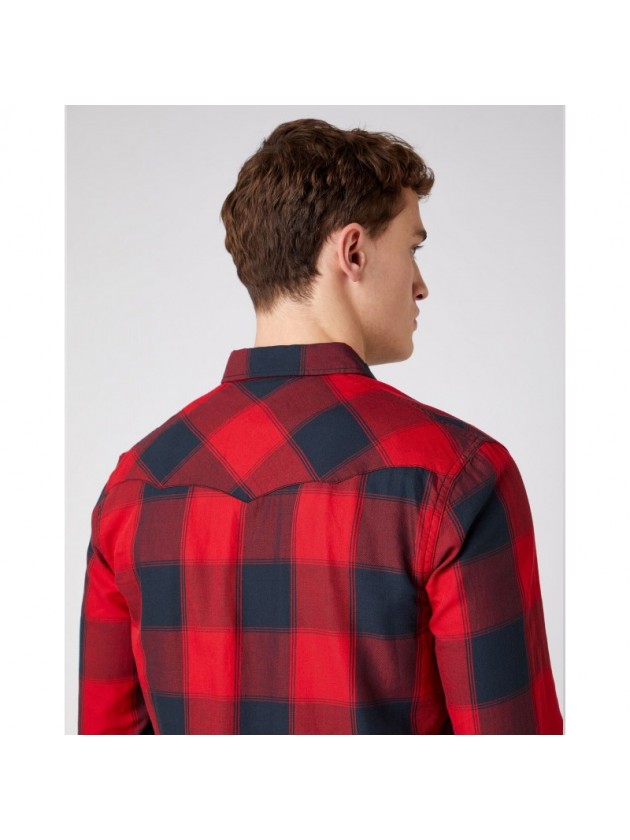 WRANGLER PLAID SHIRT RED