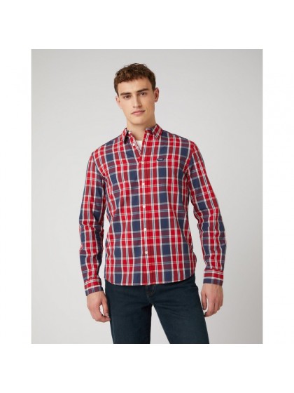 WRANGLER PLAID SHIRT RED BLUE