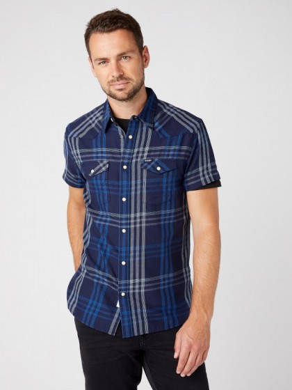 WRANGLER ΠΟΥΚΑΜΙΣΟ ΚΑΡΩ ΜΠΛΕ