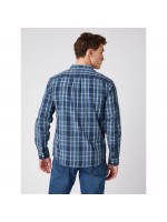WRANGLER PLAID SHIRT BLUE