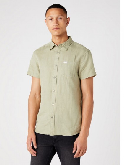 WRANGLER SHIRT OLIVE GREEN