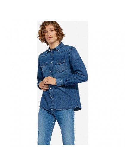 WRANGLER SHIRT JEAN BLUE
