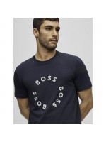 BOSS ΜΠΛΟΥΖΑ ΜΕ ΣΤΑΜΠΑ ΜΠΛΕ