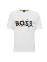 BOSS ΜΠΛΟΥΖΑ ΜΕ ΣΤΑΜΠΑ ΛΕΥΚΗ