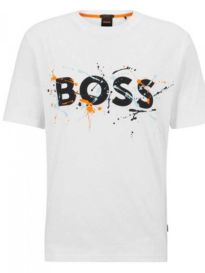 BOSS ΜΠΛΟΥΖΑ ΜΕ ΣΤΑΜΠΑ ΛΕΥΚΗ