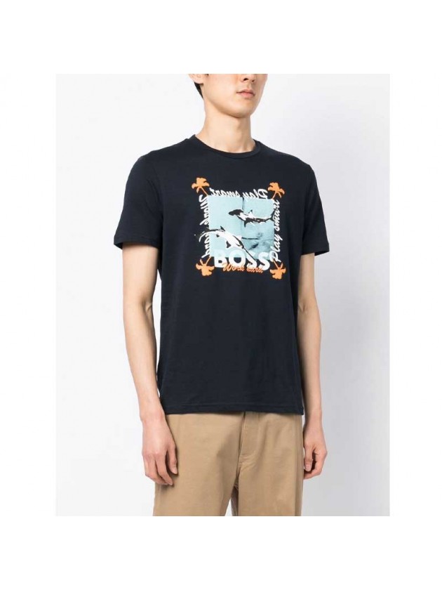 BOSS ΜΠΛΟΥΖΑ ΜΕ ΣΤΑΜΠΑ ΜΠΛΕ