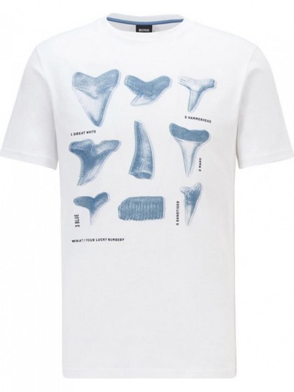 BOSS ΜΠΛΟΥΖΑ ΜΕ ΣΤΑΜΠΑ ΛΕΥΚΗ