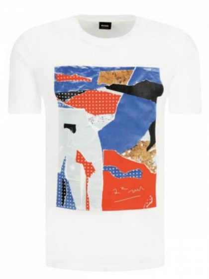 BOSS ΜΠΛΟΥΖΑ ΜΕ ΣΤΑΜΠΑ ΛΕΥΚΗ