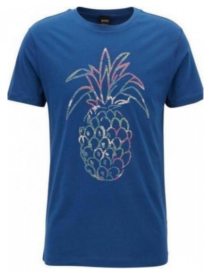 BOSS ΜΠΛΟΥΖΑ ΜΕ ΣΤΑΜΠΑ ΜΠΛΕ