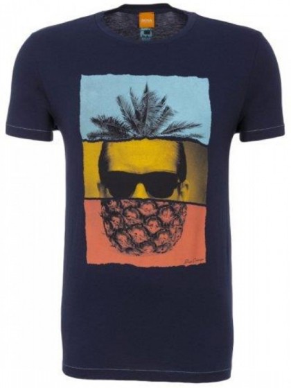 BOSS ΜΠΛΟΥΖΑ ΜΕ ΣΤΑΜΠΑ ΜΠΛΕ