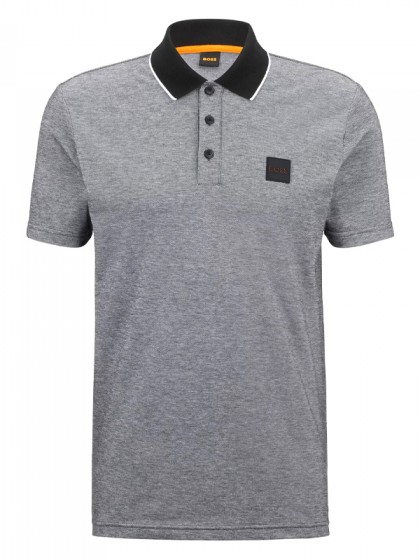 BOSS ΜΠΛΟΥΖΑ ΠΟΛΟ OXFORD ΜΑΥΡΗ