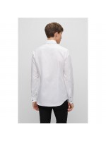 BOSS ΠΟΥΚΑΜΙΣΟ ΔΙΠΛΗ ΜΑΝΣΕΤΑ ΜΟΝΟΧΡΩΜΟ ΛΕΥΚΟ