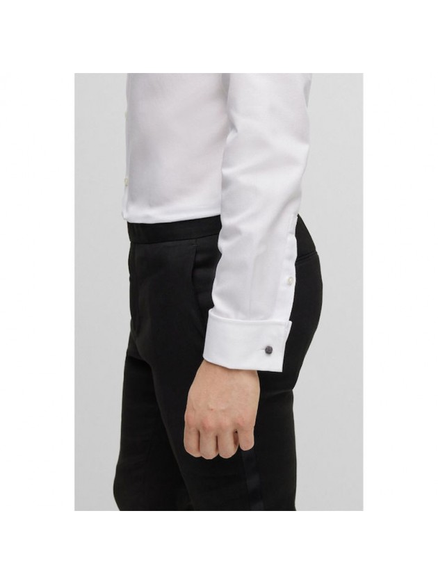 BOSS ΠΟΥΚΑΜΙΣΟ ΔΙΠΛΗ ΜΑΝΣΕΤΑ ΜΟΝΟΧΡΩΜΟ ΛΕΥΚΟ