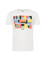 WRANGLER ΜΠΛΟΥΖΑ ΛΑΙΜΟΚΟΨΗ ΜΕ ΣΤΑΜΠΑ ΛΕΥΚΗ