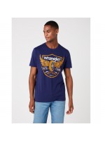 WRANGLER ΜΠΛΟΥΖΑ ΜΕ ΣΤΑΜΠΑ ΜΠΛΕ