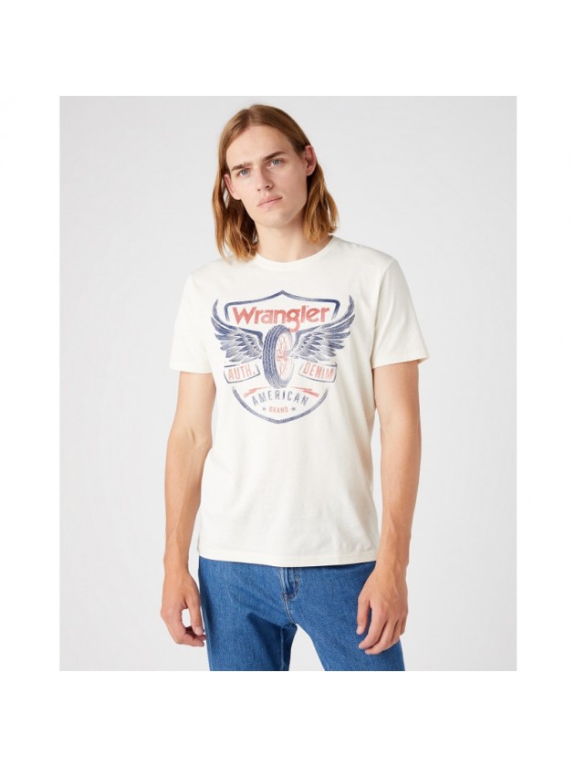 WRANGLER T-SHIRT OFF WHITE