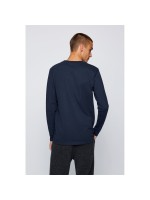 BOSS ΜΠΛΟΥΖΑ ΜΟΝΟΧΡΩΜΗ ΛΑΙΜΟΚΟΨΗ ΜΠΛΕ