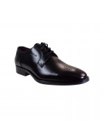SOFTIES LEATHER SHOE WITH LACES BLACK