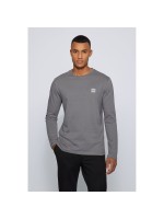 BOSS ΜΠΛΟΥΖΑ ΜΟΝΟΧΡΩΜΗ ΛΑΙΜΟΚΟΨΗ ΓΚΡΙ