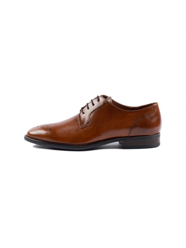 SOFTIES LEATHER SHOE WITH LACES BLACK