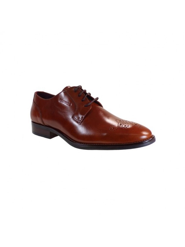 SOFTIES LEATHER SHOE WITH LACES BLACK