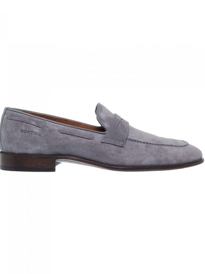 SOFTIES LEATHER SHOE WITH LACES BLACK