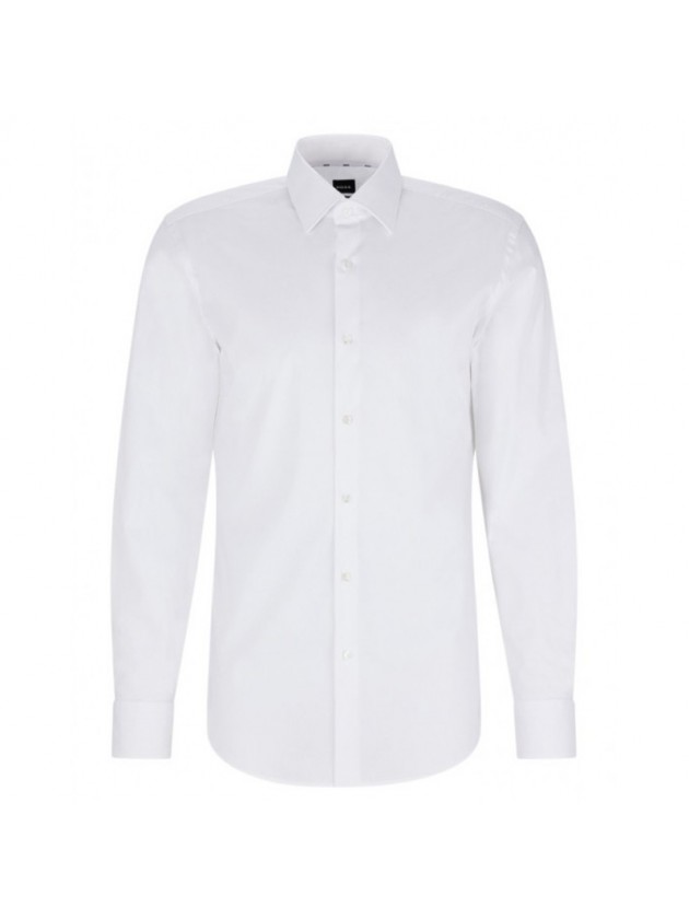 BOSS ΠΟΥΚΑΜΙΣΟ ΛΕΥΚΟ SLIM FIT