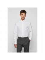 BOSS ΠΟΥΚΑΜΙΣΟ ΛΕΥΚΟ SLIM FIT