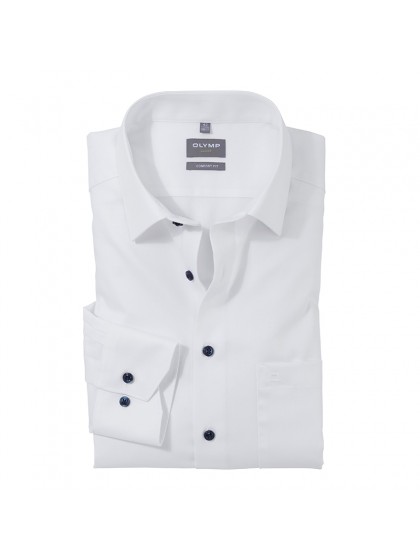 OLYMP LUXOR ΠΟΥΚΑΜΙΣΟ ΜΟΝΟΧΡΩΜΟ ΛΕΥΚΟ