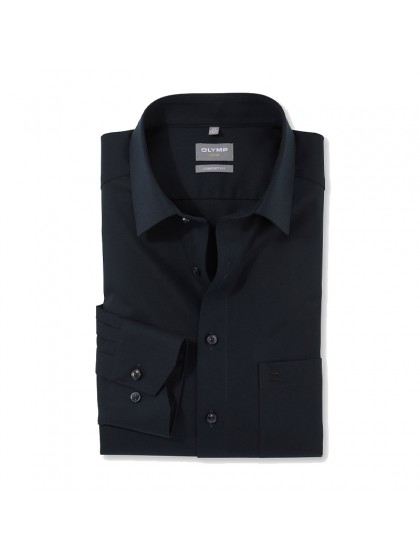 OLYMP LUXOR ΠΟΥΚΑΜΙΣΟ ΜΟΝΟΧΡΩΜΟ ΜΑΥΡΟ