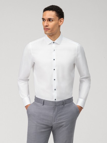 OLYMP LEVEL-FIVE ΠΟΥΚΑΜΙΣΟ ΜΟΝΟΧΡΩΜΟ ΛΕΥΚΟ