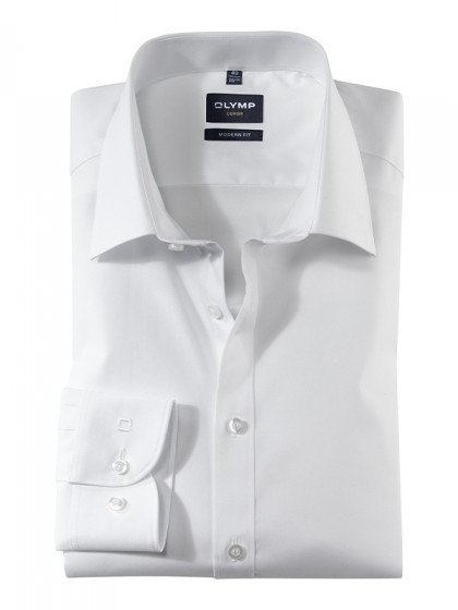 OLYMP LUXOR ΠΟΥΚΑΜΙΣΟ ΜΟΝΟΧΡΩΜΟ ΛΕΥΚΟ