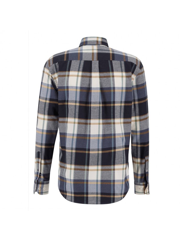 FYNCH HATTON PLAID SHIRT BLUE