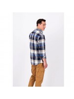 FYNCH HATTON PLAID SHIRT BLUE