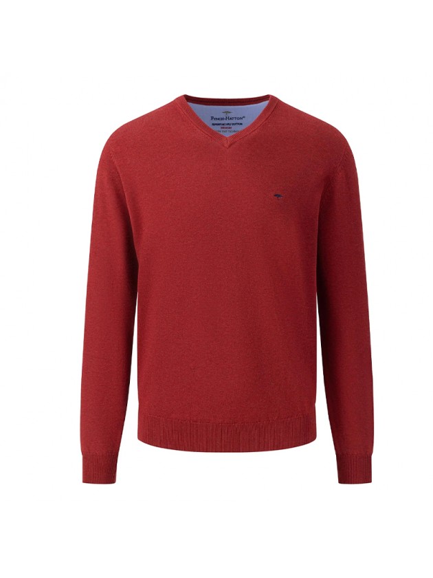 FYNCH HATTON ΠΛΕΚΤΟ ΜΟΝΟΧΡΩΜΟ ΜΠΟΡΝΤΩ