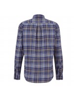 FYNCH HATTON ΠΟΥΚΑΜΙΣΟ FLANNEL ΜΠΛΕ