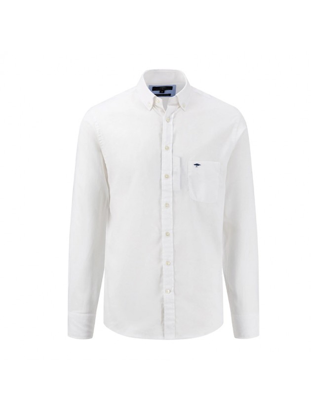 FYNCH HATTON ΠΟΥΚΑΜΙΣΟ ΜΟΝΟΧΡΩΜΟ ΛΕΥΚΟ