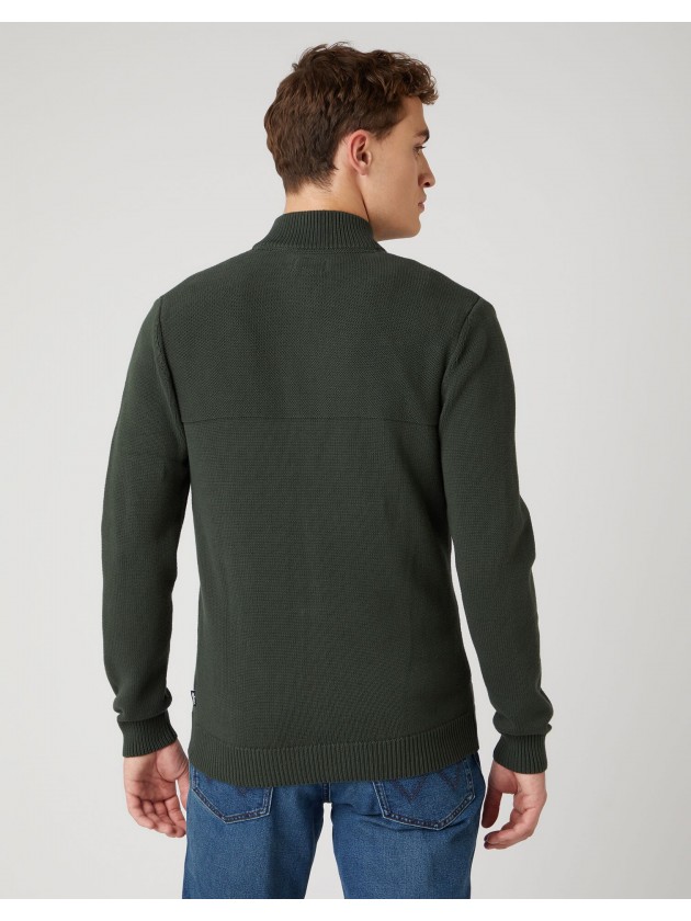 WRANGLER ΖΑΚΕΤΑ ΠΛΕΚΤΗ ΜΕ ΦΕΡΜΟΥΑΡ ΠΡΑΣΙΝΗ